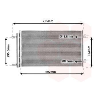 Condenseur, climatisation VAN WEZEL 37015704