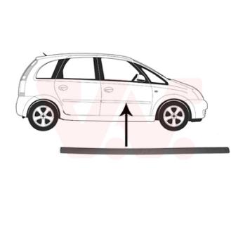 Baguette et bande protectrice, porte avant droit VAN WEZEL [3781404]