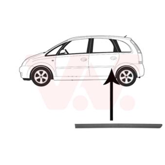 Baguette et bande protectrice, porte arrière gauche VAN WEZEL [3781405]