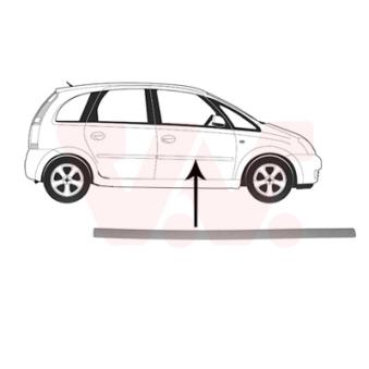 Baguette et bande protectrice, porte avant droit VAN WEZEL [3781424]