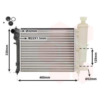 Radiateur, refroidissement du moteur VAN WEZEL OEM 1301C7