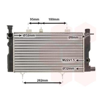 Radiateur, refroidissement du moteur VAN WEZEL OEM 1300R7