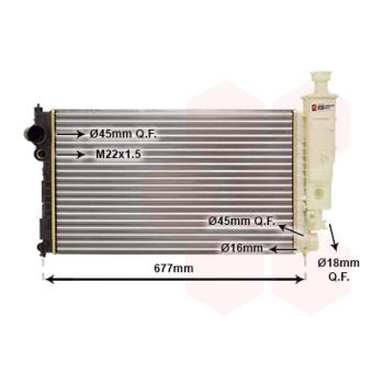 Radiateur, refroidissement du moteur VAN WEZEL OEM 1301G8