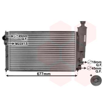 Radiateur, refroidissement du moteur VAN WEZEL OEM 1301J5