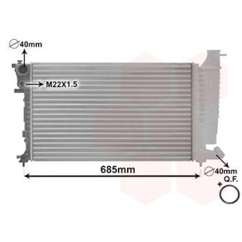 Radiateur, refroidissement du moteur VAN WEZEL OEM 1301K2