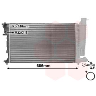 Radiateur, refroidissement du moteur VAN WEZEL OEM 1301TK