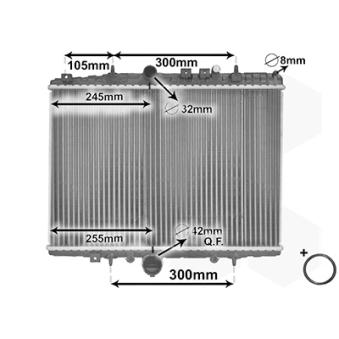 Radiateur, refroidissement du moteur VAN WEZEL OEM 96326044
