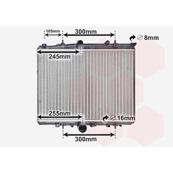 Radiateur, refroidissement du moteur VAN WEZEL OEM 133054