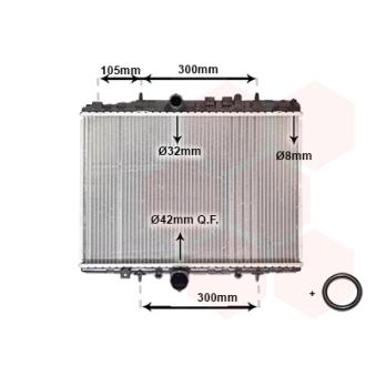 Radiateur, refroidissement du moteur VAN WEZEL OEM 96361705