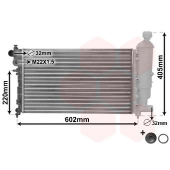 Radiateur, refroidissement du moteur VAN WEZEL OEM 133087