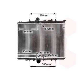Radiateur, refroidissement du moteur VAN WEZEL [40002217]
