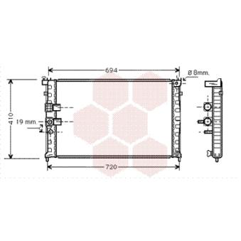 Radiateur, refroidissement du moteur VAN WEZEL OEM 1330611331FP Radiateur, refroidissement du moteur VAN WEZEL OEM 1330611331FP