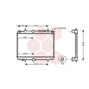 Radiateur, refroidissement du moteur VAN WEZEL OEM 1330R1