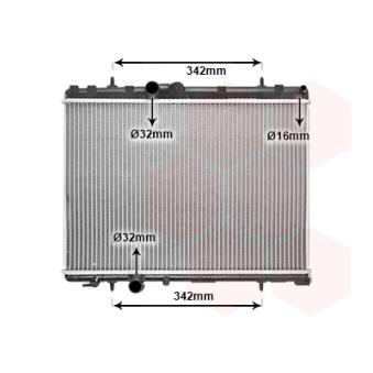 Radiateur, refroidissement du moteur VAN WEZEL OEM 1330V3