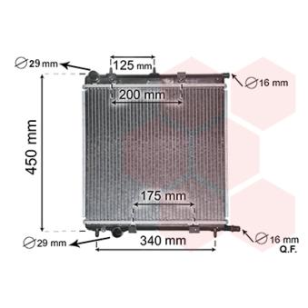 Radiateur, refroidissement du moteur VAN WEZEL OEM 1330S1