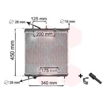 Radiateur, refroidissement du moteur VAN WEZEL 40002298