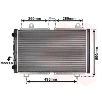 Radiateur, refroidissement du moteur VAN WEZEL OEM 1330N4