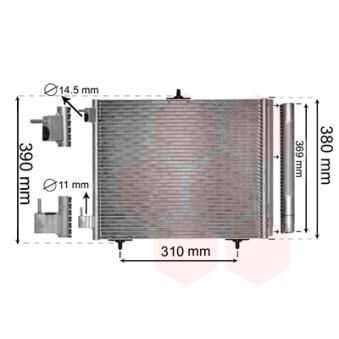 Condenseur, climatisation VAN WEZEL OEM 6455EH
