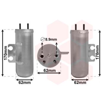 Filtre déshydratant, climatisation VAN WEZEL OEM 6455W8