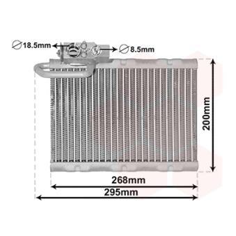 Évaporateur climatisation VAN WEZEL 4000V405 Évaporateur climatisation VAN WEZEL 4000V405