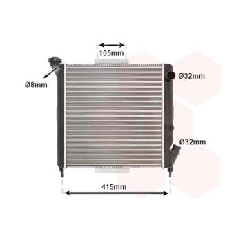 Radiateur, refroidissement du moteur VAN WEZEL OEM 7700757930