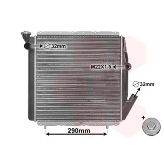 Radiateur, refroidissement du moteur VAN WEZEL 43002070