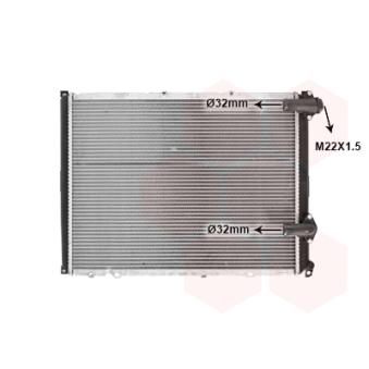 Radiateur, refroidissement du moteur VAN WEZEL 43002140