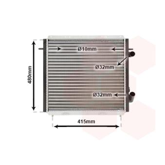 Radiateur, refroidissement du moteur VAN WEZEL [43002159]