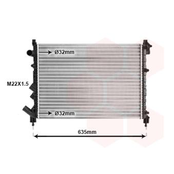 Radiateur, refroidissement du moteur VAN WEZEL OEM 7701038237