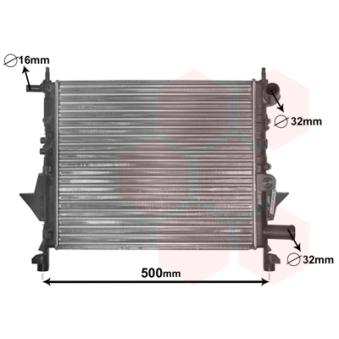 Radiateur, refroidissement du moteur VAN WEZEL OEM 7701045212