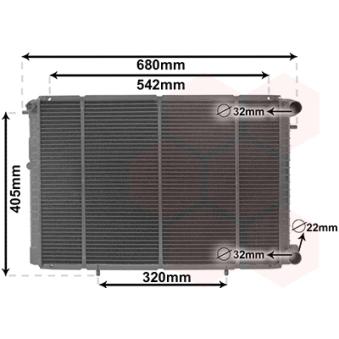 Radiateur, refroidissement du moteur VAN WEZEL [43002239]