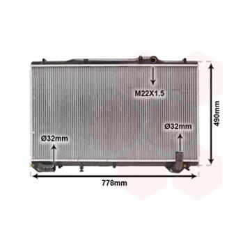 Radiateur, refroidissement du moteur VAN WEZEL [43002240]