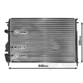 Radiateur, refroidissement du moteur VAN WEZEL OEM 7700425842