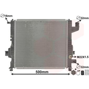 Radiateur, refroidissement du moteur VAN WEZEL OEM 7701045211