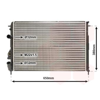Radiateur, refroidissement du moteur VAN WEZEL OEM 7700429769