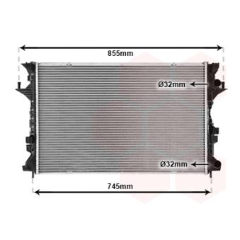 Radiateur, refroidissement du moteur VAN WEZEL 43002300