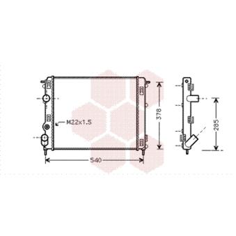 Radiateur, refroidissement du moteur VAN WEZEL OEM 7700428658