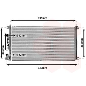 Radiateur, refroidissement du moteur VAN WEZEL OEM 4414972