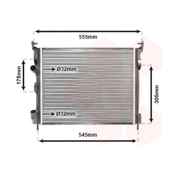 Radiateur, refroidissement du moteur VAN WEZEL [43002326]