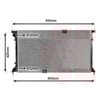Radiateur, refroidissement du moteur VAN WEZEL OEM 91168178