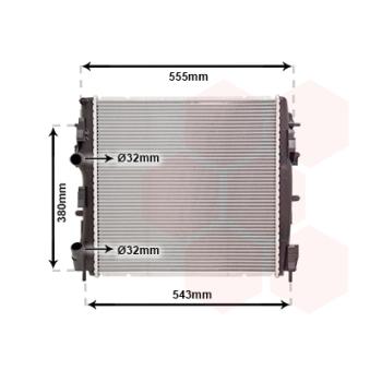 Radiateur, refroidissement du moteur VAN WEZEL OEM 8200384071