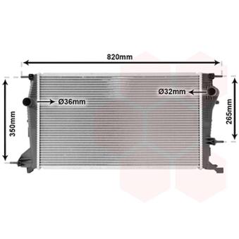 Radiateur, refroidissement du moteur VAN WEZEL OEM 214100016R
