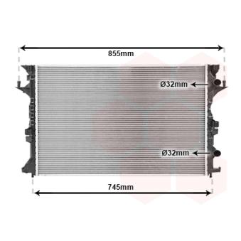 Radiateur, refroidissement du moteur VAN WEZEL 43002421