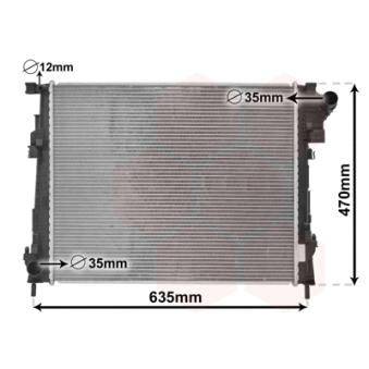 Radiateur, refroidissement du moteur VAN WEZEL OEM 2140000Q0C