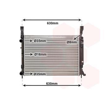 Radiateur, refroidissement du moteur VAN WEZEL OEM 4155000002