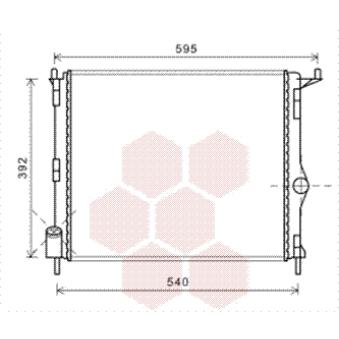 Radiateur, refroidissement du moteur VAN WEZEL OEM 8200735038