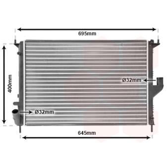 Radiateur, refroidissement du moteur VAN WEZEL OEM 8200735039