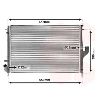 Radiateur, refroidissement du moteur VAN WEZEL OEM 8200582026