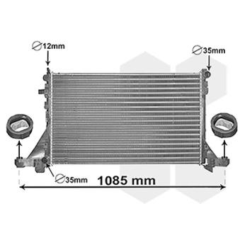 Radiateur, refroidissement du moteur VAN WEZEL [43002560]