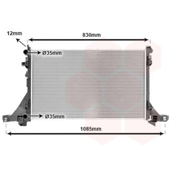 Radiateur, refroidissement du moteur VAN WEZEL OEM 93197531